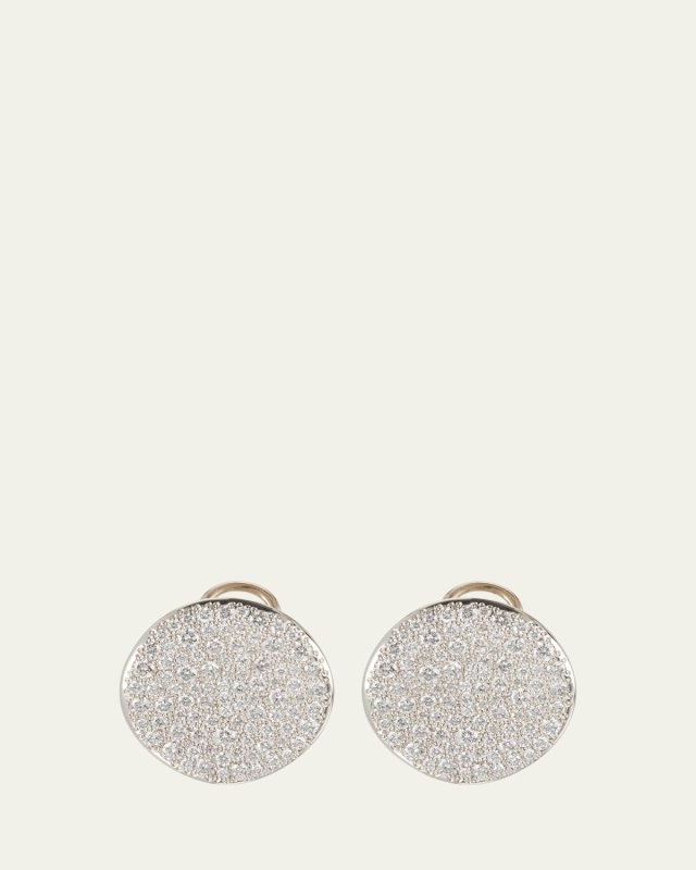 18K White Gold Sabbia Diamond Clip-On Earrings